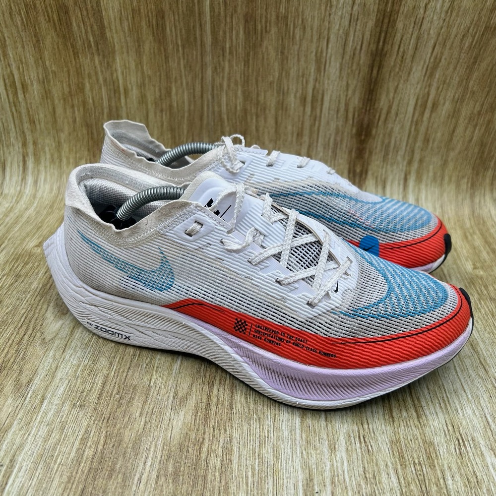 Nike ZoomX Vaporfly Next% 2 Women's 9 White Blue Racing Running Shoes CU4123-102